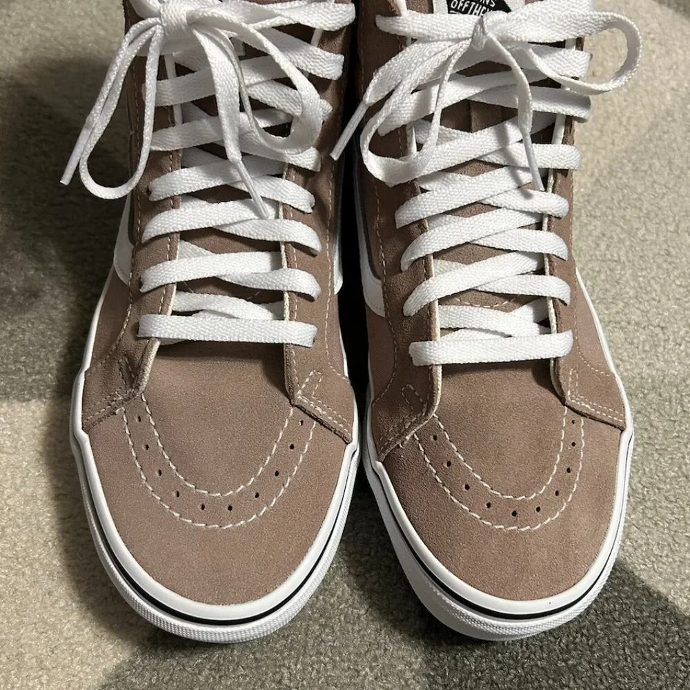Vans Sk8-Hi Light Brown Zip Sneakers Men's 8/Women's 9.5 - Picture 4 of 12